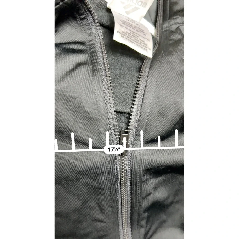 Adidas Kids Large 14/16 Black‎ Full Zip 3-Stripes Track Jacket